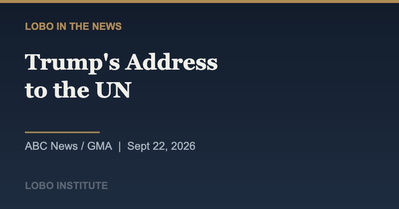 Trump's Address to the UN
