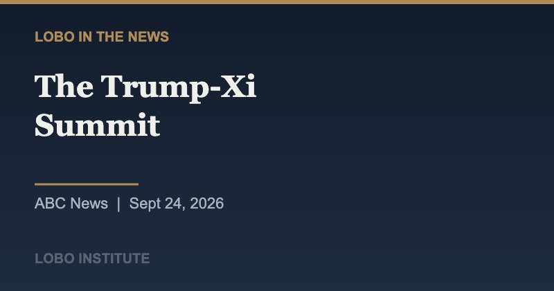 The Trump-Xi Summit